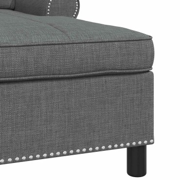 vidaXL Χαλάρωση με μαξιλάρι Σκούρο Γκρι 91x157x91cm ύφασμα