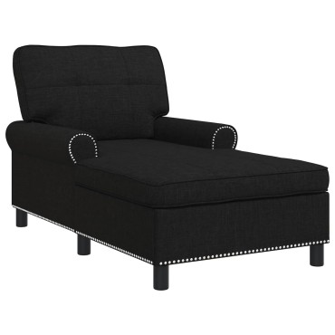 vidaXL Χαλάρωση με μαξιλάρι Μαύρο 91x157x91cm ύφασμα