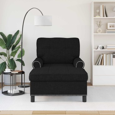 vidaXL Χαλάρωση με μαξιλάρι Μαύρο 91x157x91cm ύφασμα