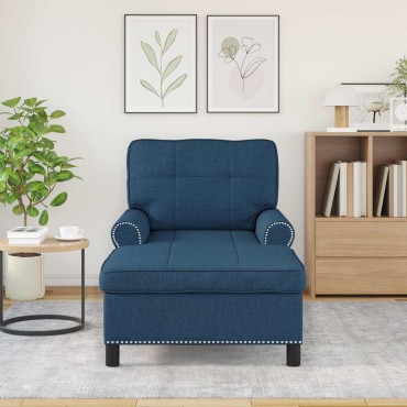 vidaXL Χαλάρωση με μαξιλάρι Μπλε 91x157x91cm ύφασμα