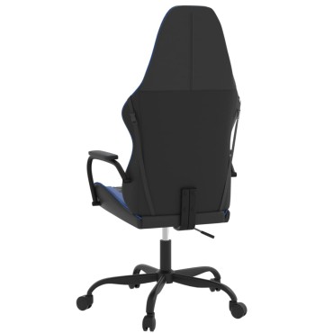 vidaXL Καρέκλα Gaming Μαύρο/Μπλε από Συνθετικό Δέρμα 54x61,5x(118,5-128)cm 1 τεμ.