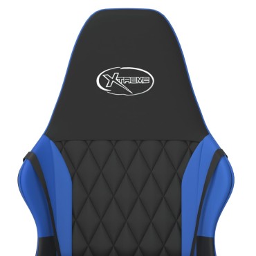 vidaXL Καρέκλα Gaming Μαύρο/Μπλε από Συνθετικό Δέρμα 54x61,5x(118,5-128)cm 1 τεμ.