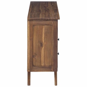 vidaXL Πλαϊνό γραφείο Φυσικό 100x30x68cm Στερεό Ξύλο Τίκ 1 τεμ.