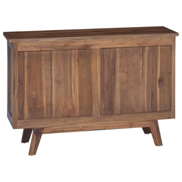 vidaXL Πλαϊνό γραφείο Φυσικό 100x30x68cm Στερεό Ξύλο Τίκ 1 τεμ.