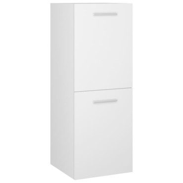 vidaXL Ντουλάπι Μπάνιου Λευκό 30x30x80cm από Επεξ. Ξύλο
