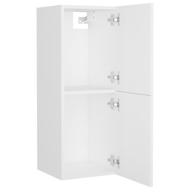 vidaXL Ντουλάπι Μπάνιου Λευκό 30x30x80cm από Επεξ. Ξύλο