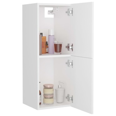 vidaXL Ντουλάπι Μπάνιου Λευκό 30x30x80cm από Επεξ. Ξύλο