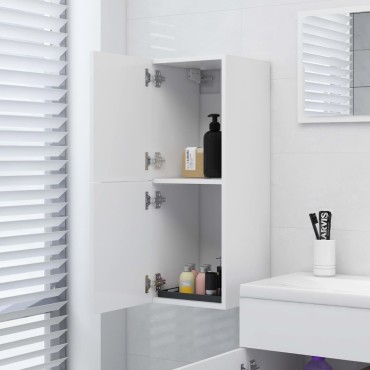 vidaXL Ντουλάπι Μπάνιου Λευκό 30x30x80cm από Επεξ. Ξύλο
