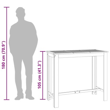 vidaXL Τραπέζι Μπαρ Κήπου 120x60x105cm από Μασίφ Ξύλο Ακακίας 1 τεμ.