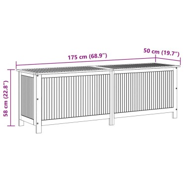 vidaXL Μπαούλο Αποθήκευσης Κήπου 175x50x58cm από Μασίφ Ξύλο Ακακίας 1 τεμ.