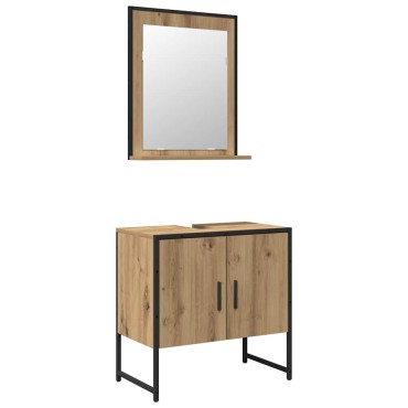 vidaXL Σετ Επίπλων Μπάνιου 2 τεμ. Καφέ 60x33x60 εκ
