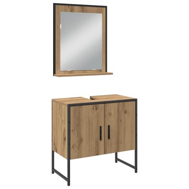 vidaXL Σετ Επίπλων Μπάνιου 4 τεμ. Καφέ 33x33x185,5 εκ