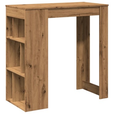 vidaXL Τραπέζι Μπαρ με Ράγες Δρυς 102x50x103,5cm Επεξεργ. Ξύλο 1 τεμ.