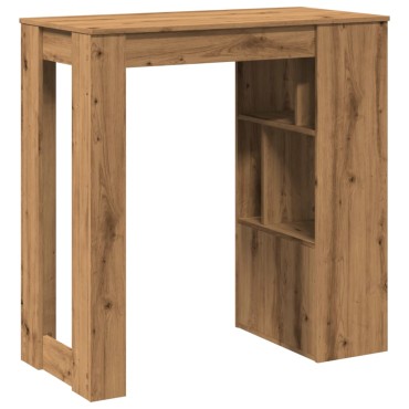 vidaXL Τραπέζι Μπαρ με Ράγες Δρυς 102x50x103,5cm Επεξεργ. Ξύλο 1 τεμ.