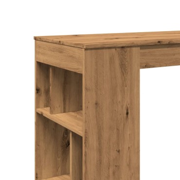 vidaXL Τραπέζι Μπαρ με Ράγες Δρυς 102x50x103,5cm Επεξεργ. Ξύλο 1 τεμ.