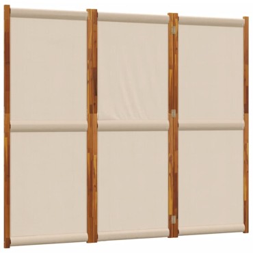 vidaXL Διαχωριστικό Δωματίου με 3 Πάνελ Taupe 210x180cm 1 τεμ.
