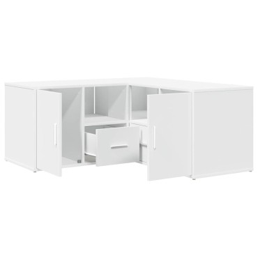 vidaXL Ντουλάπι Γωνιακό Λευκό 160x40x45cm από Επεξ. Ξύλο 1 τεμ.