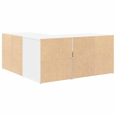 vidaXL Ντουλάπι Γωνιακό Λευκό 160x40x45cm από Επεξ. Ξύλο 1 τεμ.