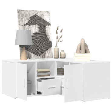 vidaXL Ντουλάπι Γωνιακό Λευκό 160x40x45cm από Επεξ. Ξύλο 1 τεμ.