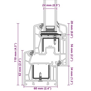vidaXL Παράθυρο Υπογείου "RISOR" 100x70 εκ. Ανακλινόμενο & Περιστρεφόμενο DIN Δεξί Ανθρακί