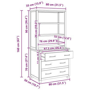 vidaXL Σετ Αποθηκευτικών Επίπλων 2 τεμ. Καφέ 80x50x160 εκ