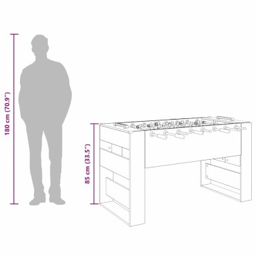 vidaXL Τραπέζι Φουτμπολ Λευκός 146,5 x 74 x 85 εκ. Επεξεργασμένο Ξύλο