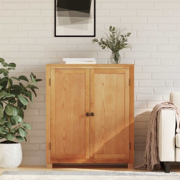 vidaXL Ντουλαπιού με αποθήκευση Καφέ 80x35x95cm Στερεό Ξύλο Δρυός 1 τεμ.