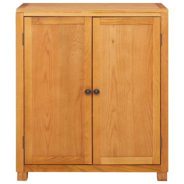 vidaXL Ντουλαπιού με αποθήκευση Καφέ 80x35x95cm Στερεό Ξύλο Δρυός 1 τεμ.