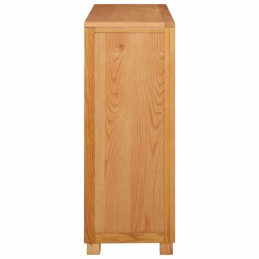 vidaXL Ντουλαπιού με αποθήκευση Καφέ 80x35x95cm Στερεό Ξύλο Δρυός 1 τεμ.