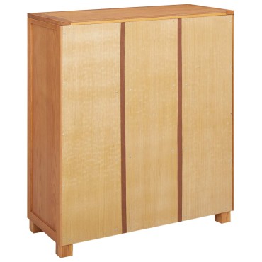 vidaXL Ντουλαπιού με αποθήκευση Καφέ 80x35x95cm Στερεό Ξύλο Δρυός 1 τεμ.