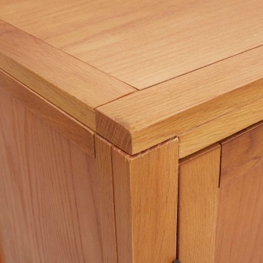 vidaXL Ντουλαπιού με αποθήκευση Καφέ 80x35x95cm Στερεό Ξύλο Δρυός 1 τεμ.