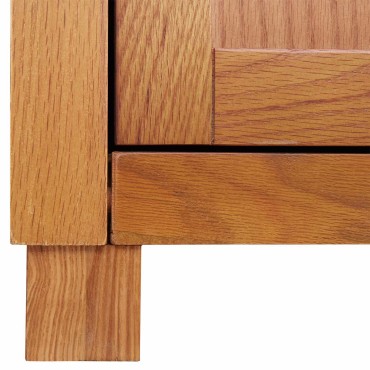 vidaXL Ντουλαπιού με αποθήκευση Καφέ 80x35x95cm Στερεό Ξύλο Δρυός 1 τεμ.