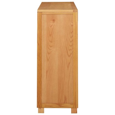 vidaXL Ντουλαπιού με αποθήκευση Καφέ 80x35x95cm Στερεό Ξύλο Δρυός 1 τεμ.