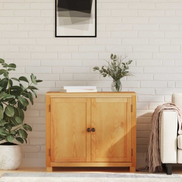 vidaXL Ντουλαπιού με αποθήκευση Καφέ 78x50x70cm Στερεό Ξύλο Δρυός 1 τεμ.