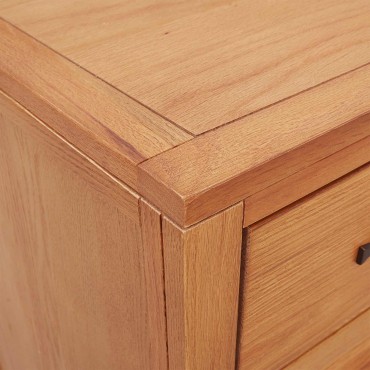 vidaXL Ντουλαπιού με συρτάρι Καφέ 80x50x70cm Στερεό Ξύλο Δρυός 1 τεμ.