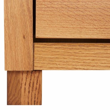 vidaXL Ντουλαπιού με συρτάρι Καφέ 80x50x70cm Στερεό Ξύλο Δρυός 1 τεμ.
