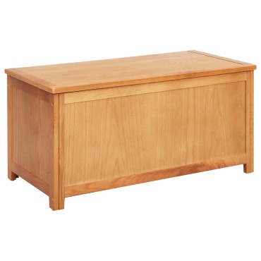 vidaXL Κουτί αποθήκευσης 90x45x45cm Στερεό Ξύλο Δρυός 1 τεμ.