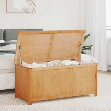 vidaXL Κουτί αποθήκευσης 110x45x45cm Στερεό Ξύλο Δρυός 1 τεμ.