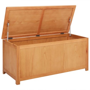 vidaXL Κουτί αποθήκευσης 110x45x45cm Στερεό Ξύλο Δρυός 1 τεμ.