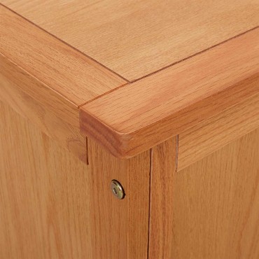 vidaXL Κουτί αποθήκευσης 110x45x45cm Στερεό Ξύλο Δρυός 1 τεμ.