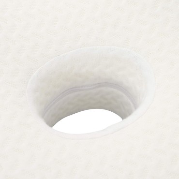 vidaXL Μαξιλάρι λαιμού Λευκός Αφρός Μνήμης 58 x 37,5 x 12 εκ