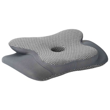 vidaXL Μαξιλάρι λαιμού Γκρι Αφρός Μνήμης 58 x 38 x 12 εκ
