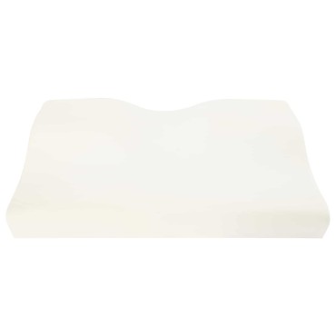 vidaXL Μαξιλάρι λαιμού Λευκός Αφρός Μνήμης 59 x 34,5 x 12 εκ