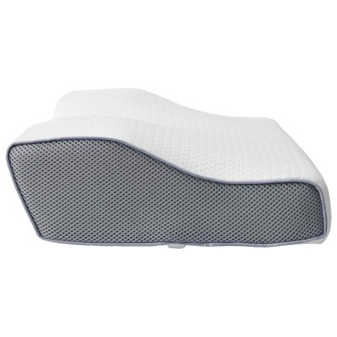 vidaXL Μαξιλάρι λαιμού Λευκός Αφρός Μνήμης 59 x 34,5 x 12 εκ