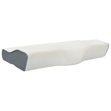 vidaXL Μαξιλάρι λαιμού Λευκός Αφρός Μνήμης 59 x 34,5 x 12 εκ