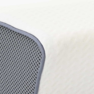 vidaXL Μαξιλάρι λαιμού Λευκός Αφρός Μνήμης 59 x 34,5 x 12 εκ