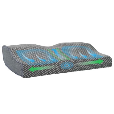 vidaXL Μαξιλάρι με μαξιλάρι Γκρι 60 x 34 x 11 εκ. Πολυεστέρας
