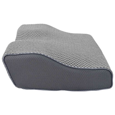 vidaXL Μαξιλάρι με μαξιλάρι Γκρι 60 x 34 x 11 εκ. Πολυεστέρας