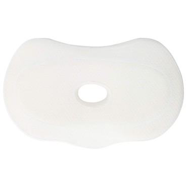 vidaXL Μαξιλάρι λαιμού Μονόχρωμο Λευκός 53 x 35 x 11 εκ. Αφρός Μνήμης