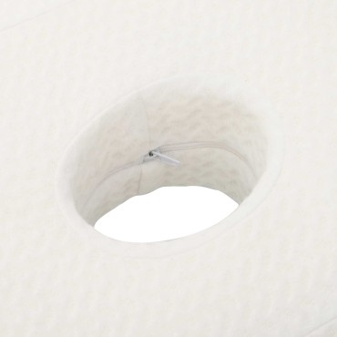vidaXL Μαξιλάρι λαιμού Μονόχρωμο Λευκός 53 x 35 x 11 εκ. Αφρός Μνήμης
